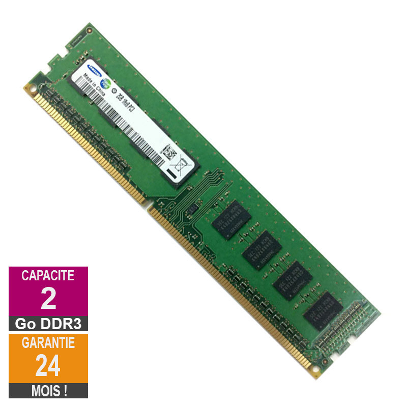 Barrette Mémoire 2Go RAM DDR3 Samsung M378B5773CH0-CK0 PC3-12800U 1600MHz  1Rx8