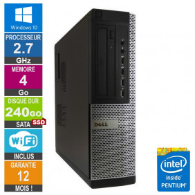 PC Dell Optiplex 9010 DT G630 2.70GHz 4Go/240Go SSD Wifi W10