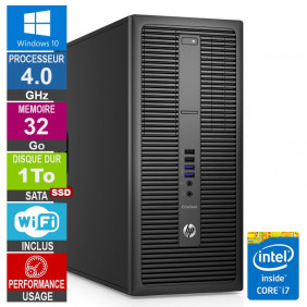 PC HP EliteDesk 800 G2 TWR i7-6700 4GHz 32Go/1To SSD Wifi W10