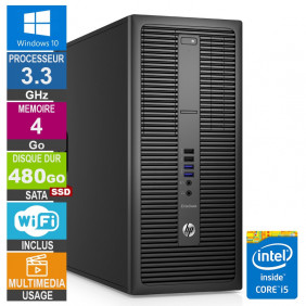 PC HP EliteDesk 800 G2 TWR i5-6400 3.30GHz 4Go/480Go SSD Wifi W10