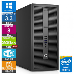 PC HP EliteDesk 800 G2 TWR i5-6400 3.30GHz 8Go/240Go SSD Wifi W10