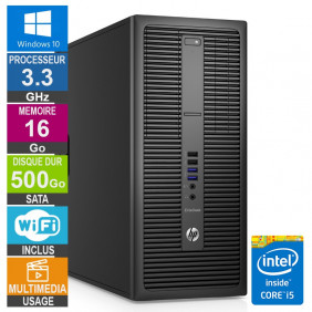 PC HP EliteDesk 800 G2 TWR i5-6400 3.30GHz 16Go/500Go Wifi W10