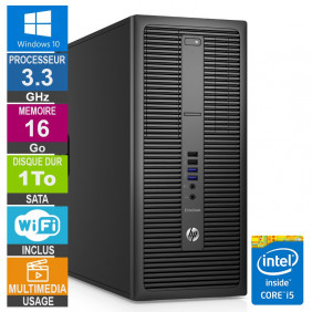 PC HP EliteDesk 800 G2 TWR i5-6400 3.30GHz 16Go/1To Wifi W10