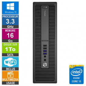 PC HP ProDesk 600 G2 SFF i5-6400 3.30GHz 16Go/1To Wifi W10