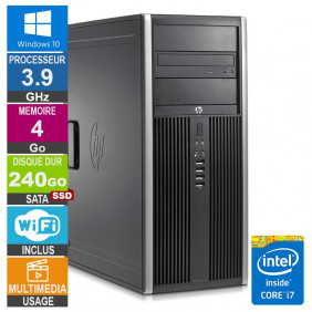 PC HP Elite 8300 CMT i7-3770 3.90GHz 4Go/240Go SSD Wifi W10