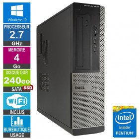 PC Dell Optiplex 3010 DT G630 2.70GHz 4Go/240Go SSD Wifi W10