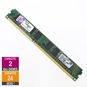 Barrette Mémoire 2Go RAM DDR3 Kingston KTH9600BS/2G DIMM PC3-10600U 1Rx8 LP