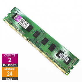 Barrette Mémoire 2Go RAM DDR3 Kingston RMD3-1333/2G DIMM PC3-10600U 2Rx8