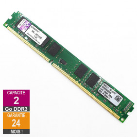 Barrette Mémoire 2Go RAM DDR3 Kingston KAC-VR313/2G DIMM PC3-10600U 2Rx8 LP