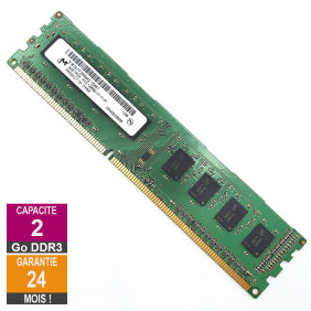 Barrette Mémoire 2Go RAM DDR3 Micron MT8JTF25664AZ-1G6K1 DIMM PC3-12800U 1Rx8