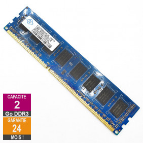 Barrette Mémoire 2Go RAM DDR3 Nanya NT2GC64B8HA0NF-BE DIMM PC3-8500U 2Rx8