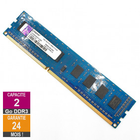 Barrette Mémoire 2Go RAM DDR3 Kingston ACR256X64D3U13C9G DIMM PC3-10600U 1Rx8