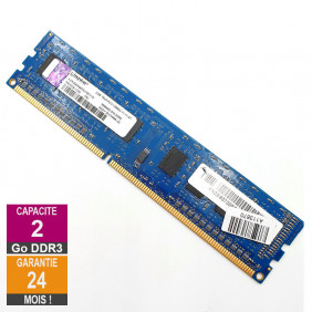 Barrette Mémoire 2Go RAM DDR3 Kingston ACR256X64D3U16C11G DIMM PC3-12800U 1Rx8