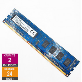 Barrette Mémoire 2Go RAM DDR3 Kingston HP655409-150-HYCG DIMM PC3-12800U 1Rx8