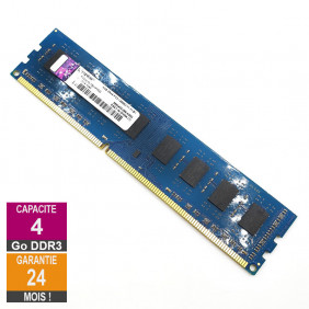 Barrette Mémoire 4Go RAM DDR3 Kingston HP655410-150-HYCG DIMM PC3-12800U 2Rx8