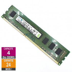 Barrette Mémoire 4Go RAM DDR3 Samsung M378B5273DH0-CK0 DIMM PC3-12800U 2Rx8