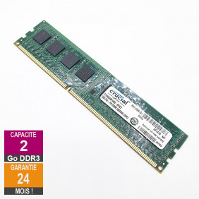 Barrette Mémoire 2Go RAM DDR3 Crucial CT25664BA186D-8FAE2 DIMM PC3-14900U 1Rx8