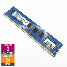 Barrette Mémoire 2Go RAM DDR3 Elpida EBJ21UE8BDF0-AE-F DIMM PC3-8500U 2Rx8