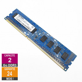 Barrette Mémoire 2Go RAM DDR3 Elpida EBJ20UF8BCF0-DJ-F DIMM PC3-10600U 1Rx8