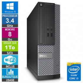 PC Dell Optiplex 3020 SFF i3-4130 3.40GHz 8Go/1To Wifi W10
