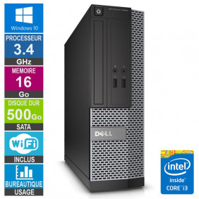 PC Dell Optiplex 3020 SFF i3-4130 3.40GHz 16Go/500Go Wifi W10