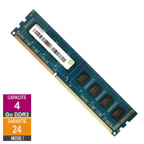 Barrette Mémoire 4Go RAM DDR3 Ramaxel RMR5040ED58E9W-1600 PC3-12800U 1600MHz 2Rx8