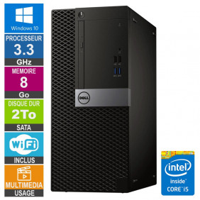 PC Dell Optiplex 7040 MT i5-6400 3.30GHz 8Go/2To Wifi W10