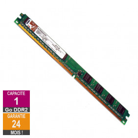 Barrette Mémoire 1Go RAM DDR2 Kingston Low DIMM PC2-5300U