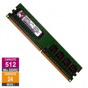 Barrette Mémoire 512Mo RAM DDR2 Kingston KVR667D2N5/512 DIMM PC2-5300U