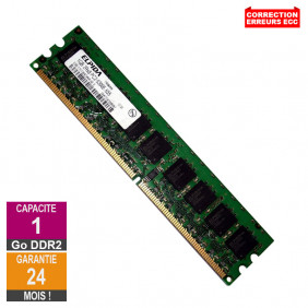 Barrette Mémoire 1Go RAM DDR2 Elpida EBE11ED8AGWA-6E-E DIMM PC2-5300E