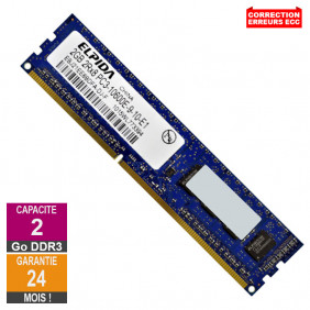 Barrette Mémoire 2Go RAM DDR3 Elpida EBJ21EE8BDFA-DJ-F PC3-10600E 1333MHz 2Rx8