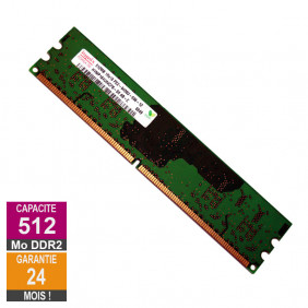 Barrette Mémoire 512Mo RAM DDR2 Hynix HYMP164U64CP6-S6 DIMM PC2-6400U