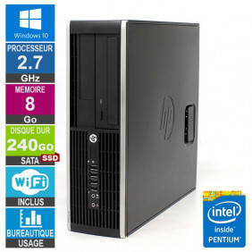 PC HP Elite 8200 SFF G630 2.70GHz 8Go/240Go SSD Wifi W10