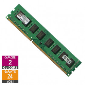 Barrette Mémoire 2Go RAM DDR3 Kingston KVR1066D3N7/2G DIMM PC3-8500U