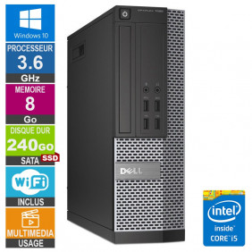 PC Dell 7020 SFF i5-4570 3.60GHz 8Go/240Go SSD Wifi W10