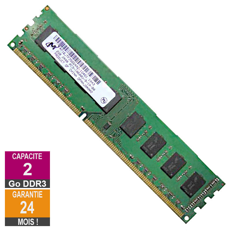 Barrette Mémoire 2Go RAM DDR3