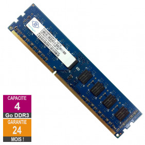 Barrette Mémoire 4Go RAM DDR3 Nanya NT4GC64B8HG0NF-DI PC3-12800U 1600MHz 2Rx8