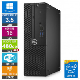 PC Dell 3050 SFF i5-7400 3.50GHz 16Go/480Go SSD Wifi W10