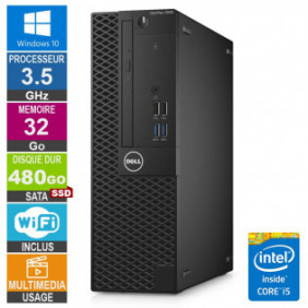 PC Dell 3050 SFF i5-7400 3.50GHz 32Go/480Go SSD Wifi W10