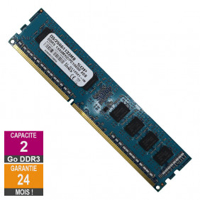 Barrette Mémoire 2Go RAM DDR3 SQP D3/25664133MB DIMM PC3-10600U 1333MHz 1Rx8