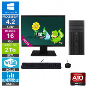 PC HP 6305 MT A10-5800B 4.20GHz 16Go/2To Wifi W10 + Ecran 22