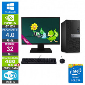 PC Gamer LPG-7040 i7-6700 4.00GHz 32Go/480Go SSD + 500Go/GT 1030/22"