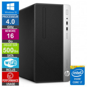 PC HP ProDesk 400 G4 MT i7-6700 4GHz 16Go/500Go Wifi W10