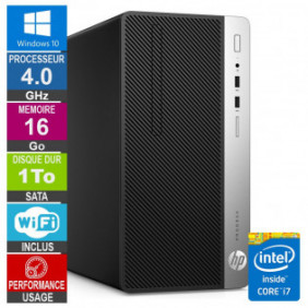 PC HP ProDesk 400 G4 MT i7-6700 4GHz 16Go/1To Wifi W10