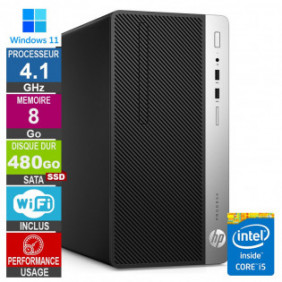PC HP ProDesk 400 G5 MT i5-8500 4.10GHz 8Go/480Go SSD Wifi W11