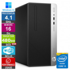 PC HP ProDesk 400 G5 MT i5-8500 4.10GHz 16Go/480Go SSD Wifi W11