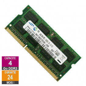 Barrette Mémoire 4Go RAM DDR3 Samsung M471B5273CH0-CH9 SO-DIMM PC3-10600 1333MHz 2Rx8