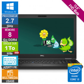 15.6" Dell Latitude 5590 i3-7130U 2.7GHz 8Go/1To SSD W10 AZERTY