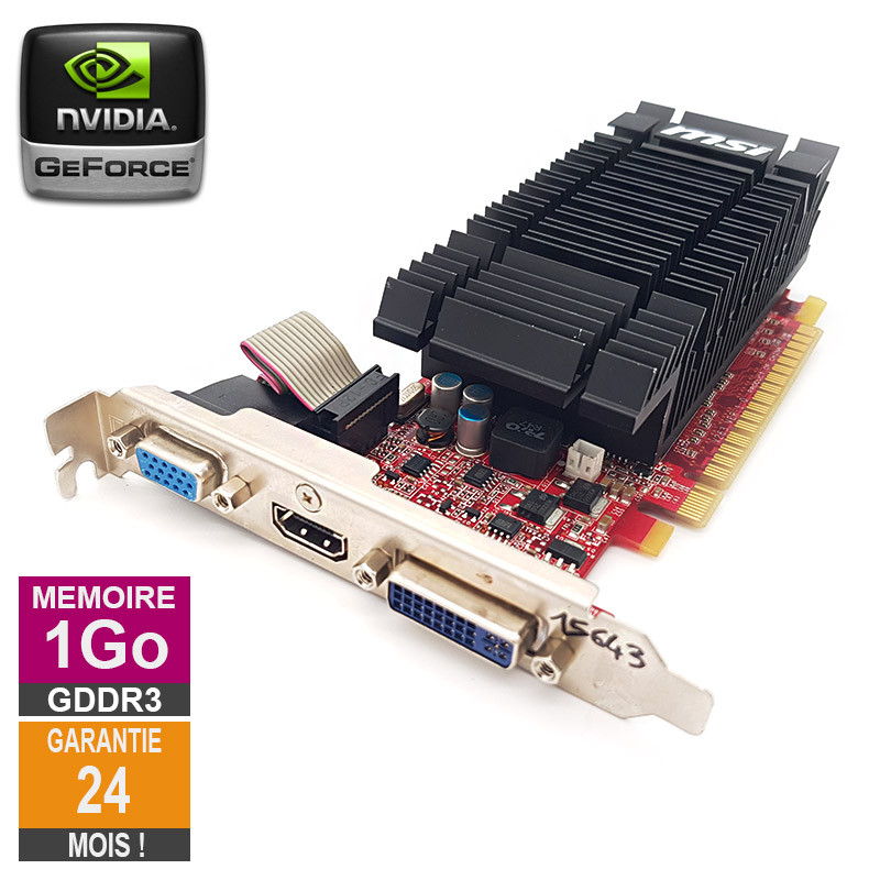 Carte graphique MSI GeForce GT 610 1Go GDDR3 PCI-e HDMI DVI VGA