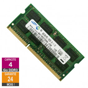 Barrette Mémoire 4Go RAM DDR3 Samsung M471B5273DH0-CH9 SO-DIMM PC3-10600 1333MHz 2Rx8